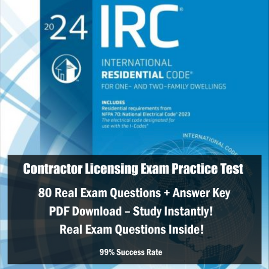 Contractor Licensing Exam Practice Test – 80 Real Questions + Answer Key (PDF Download)